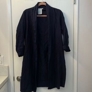 OSEI DURO Theca Coat deep organic indigo cotton